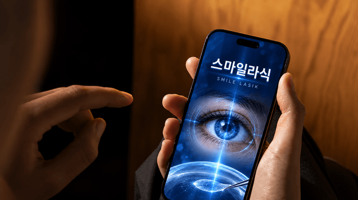 검색 광고가 보이는 휴대폰